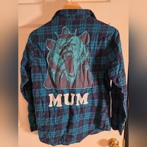 🏹Disney Ralph Breaks The Internet-Merida (Brave) Plaid Long Sleeve Button Up 🏹